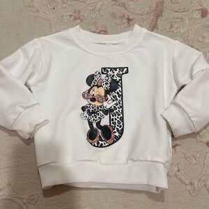 Kids White Graphic Sweatshirt